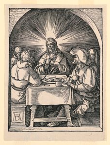 Kristus i Emmaus, fra The Little Passion-serien av Albrecht Dürer