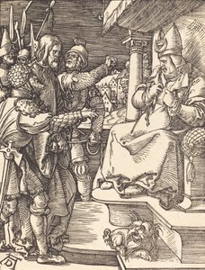 Kristus før Kaifas, sannsynligvis ca. 15091510. av Albrecht Dürer