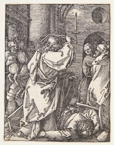 Kristus utviser pengeutlånerne fra tempelet av Albrecht Dürer