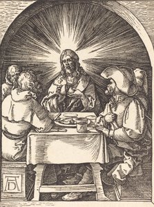 Kristus i Emmaus, sannsynligvis ca. 15091510. av Albrecht Dürer