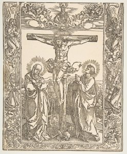 Kristus på korset mellom jomfruen og den hellige Johannes, 1516. av Albrecht Dürer