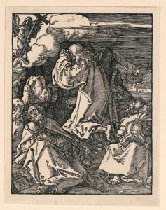 Kristus på Oljeberget (Agony in the Garden), fra The Little Passion-serien av Albrecht Dürer