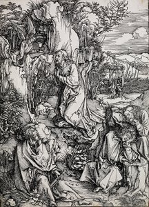 Kristus på olivenberget, 1496-1511 av Albrecht Dürer