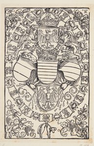 Våpenskjold av Maximilian I som konge av romerne av Albrecht Dürer