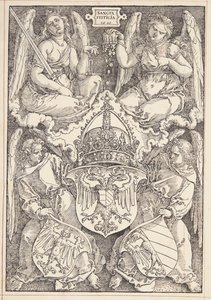 Imperiets våpenskjold og byen Nürnberg av Albrecht Dürer