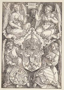 Imperiets våpenskjold og byen Nürnberg av Albrecht Dürer