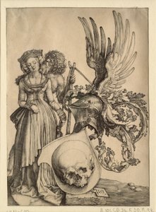 Våpenskjold med en hodeskalle av Albrecht Dürer