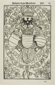 Våpenskjold av Maximilian I som konge av romerne av Albrecht Dürer