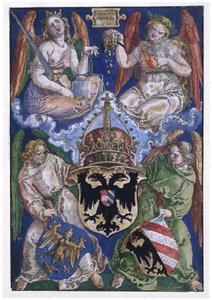 Det tyske rikets og byen Nürnbergs våpenskjold av Albrecht Dürer
