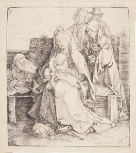 Den hellige familie, seks personer av Albrecht Dürer