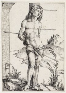 Sankt Sebastian ved søylen av Albrecht Dürer