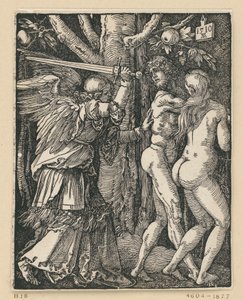 Utdrivelsen fra paradiset (Den lille pasjonen) av Albrecht Dürer