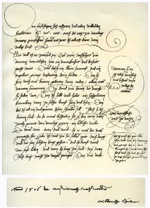 Utkast til Albrecht Durers dedikasjon til Bilibald Pirckheimer, c1523 av Albrecht Dürer