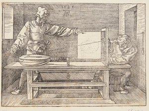 Tegner som tegner en lutt av Albrecht Dürer