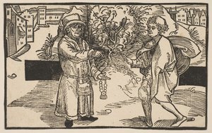 Eunuchs, fra The Comedies of Terence, 1800-talls opptrykk.n.d. av Albrecht Dürer