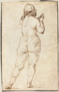 Naken kvinne ber av Albrecht Dürer