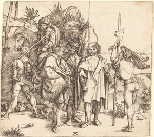 Fem soldater og en tyrker til hest av Albrecht Dürer