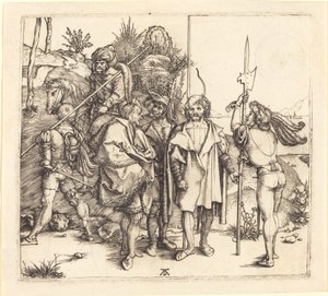 Fem soldater og en tyrker til hest av Albrecht Dürer