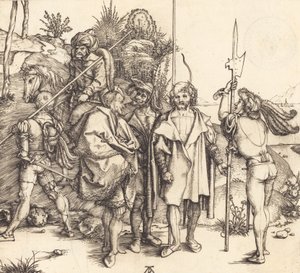 Fem soldater og en tyrker til hest, 14951496. av Albrecht Dürer