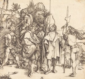 Fem soldater og en tyrker til hest, 14951496. av Albrecht Dürer