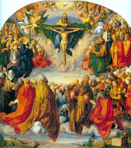 Allehelgensdagsbilde (quot;Landau-alteretquot;) Tilbedelse av Treenigheten av Albrecht Dürer