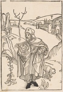 Gerson as a Pilgrim, frontispice til Gersonis Opera, 1489.n.d. av Albrecht Dürer