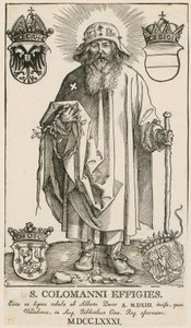 Den hellige familien med to engle-gutter som spiller musikk av Albrecht Dürer