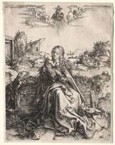 Hellig familie med sommerfuglen, ca. 1495. av Albrecht Dürer