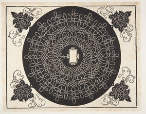 Interlaced ledningsmønster med avlangt skjold av Albrecht Dürer