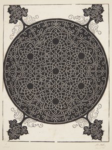 Interlaced snormønster med syv sekskantede stjerner av Albrecht Dürer