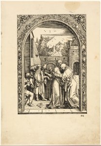 Joachim og St. Anne møtes ved Golden Gate, fra The Life of the Virgin av Albrecht Dürer