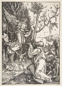 Joachim og engelen, fra The Life of the Virgin, ca. 1504. av Albrecht Dürer