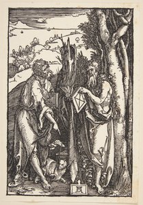 Døperen Johannes og St. Onuphrius i villmarken av Albrecht Dürer