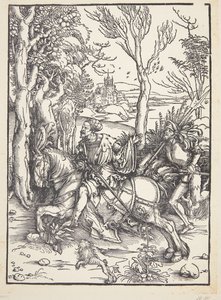 Ridder og lansquenet av Albrecht Dürer