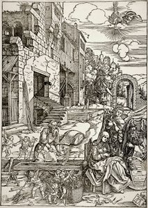 Jomfru Marias liv: Den hellige families opphold i Egypt (Bartsch 90) av Albrecht Dürer