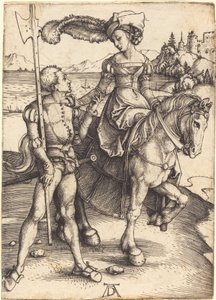 Lady on Horseback og Lansquenet av Albrecht Dürer