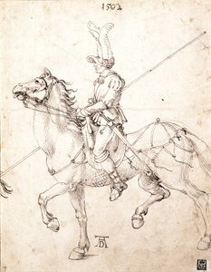 Lancer on Horseback, 1502 av Albrecht Dürer