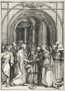 Jomfru Marias liv:  Jomfru Marias og den hellige Josefs bryllup av Albrecht Dürer