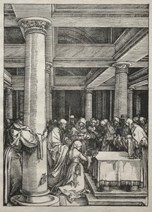 Jomfruens liv: Presentasjon av Jesus i tempelet, 1504-1505. av Albrecht Dürer