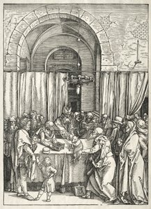 Jomfruens liv: Avvisning av Joachims offer, 1504-1505. av Albrecht Dürer
