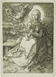 Madonna kronet av One Angel av Albrecht Dürer