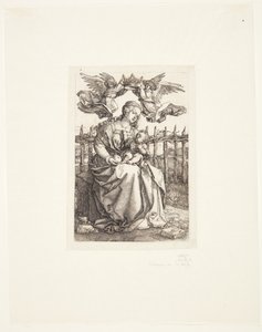 Madonna kronet av to engler av Albrecht Dürer