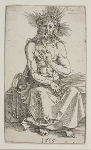Sorgens mann, sittende av Albrecht Dürer