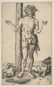 Sorgens mann med utstrakte armer, ca. 1500. av Albrecht Dürer