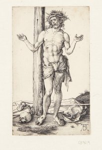 Man of Sorrows med hendene hevet av Albrecht Dürer