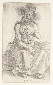 Sorgens mann, siddende av Albrecht Dürer