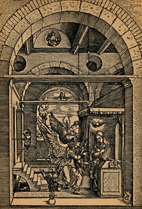 Maria Verkundigung, Bebudelsen, c1503. av Albrecht Dürer