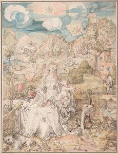 Mary blant en mengde dyr, ca 1503 av Albrecht Dürer