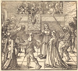 Maskeradedans med fakler av Albrecht Dürer