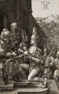 Pilatus vasker hendene fra The Passion, 1512 av Albrecht Dürer